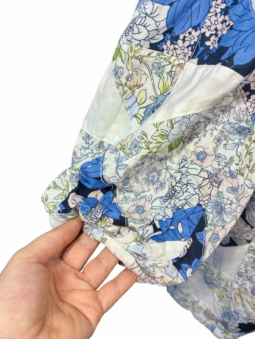 J. Crew Squareneck Cotton Voile Dress Patchwork Floral Women's Size XS - Picture 3 of 10